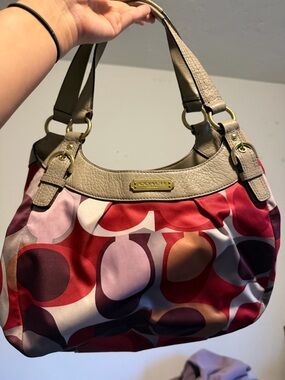 Coach Circle-Print Shoulder Bag
